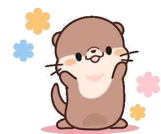 An otter waving hello