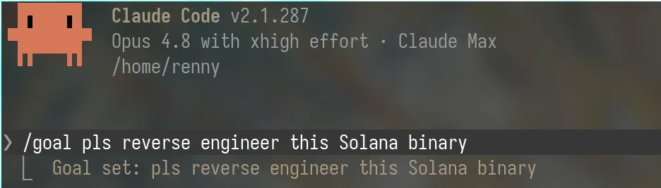 The initial “just reverse engineer this” prompt